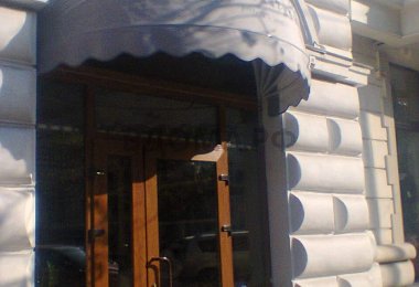 Ракушка, маркиза с нанесением имиджевого трафарета, Севастополь
