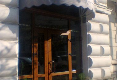 Ракушка, маркиза с нанесением имиджевого трафарета, Севастополь